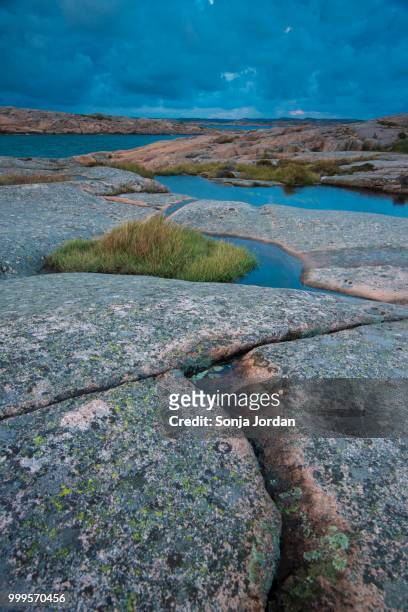 rocks, coastline at ramsvik, near smoegen, bohuslaen province, vaestra goetaland county, sweden - västra götalands län stockfoto's en -beelden