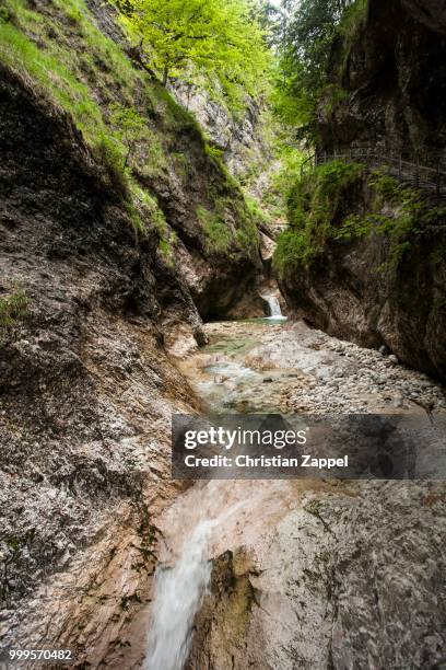 almbachklamm gorge, berchtesgaden, bavaria, germany - ベルヒテスガーデンアルプス ストックフォトと画像