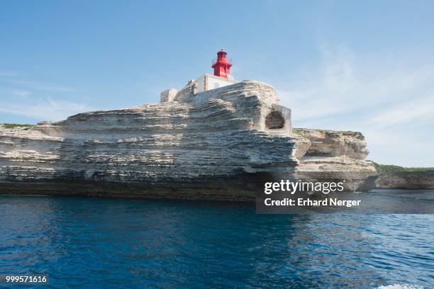 lighthouse of bonifacio, corsica, france - corse du sud stock pictures, royalty-free photos & images