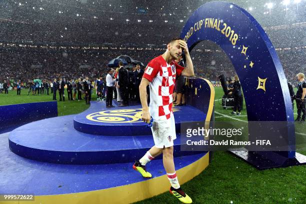 Ivan Rakitic of Croatia during the 2018 FIFA World Cup Final between France and Croatia at Luzhniki Stadium on July 15, 2018 in Moscow, Russia.