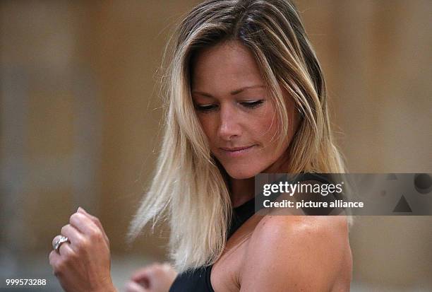 Dpa-Exclusive - Helene Fischer on the stage during the rehearsals for the Helene Fischer tour 2017 in Dortmund, Germany, 31 August 2017. Photo:...