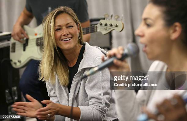 Dpa-Exclusive - Helene Fischer is talking during the rehearsals for the Helene Fischer tour 2017 in Dortmund, Germany, 31 August 2017. Photo: Oliver...