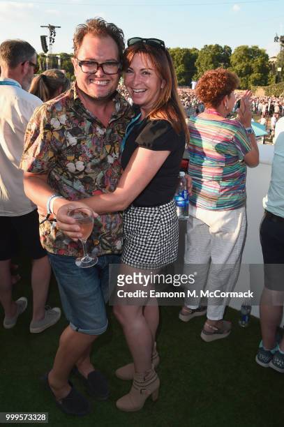 Alan Carr and Suzi Perry attend as Barclaycard present British Summer Time Hyde Park at Hyde Park on July 15, 2018 in London, England.