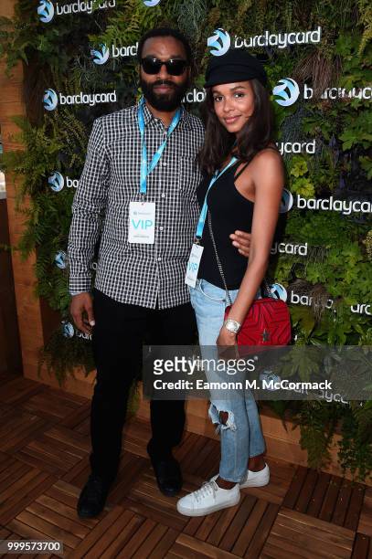 Chiwetel Ejiofor and Frances Aaternir attend as Barclaycard present British Summer Time Hyde Park at Hyde Park on July 15, 2018 in London, England.