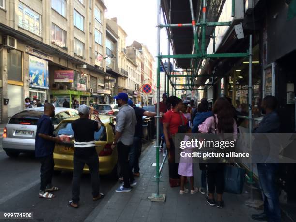 The Chaussee de Wavre, main street in the quarter Matongé in Brussels, Belgium, 17 August 2017. The quarter is named after a popular quarter in...