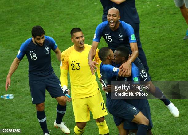 France v Croatia - FIFA World Cup Russia 2018 Final Steven Nzonzi celebration at Luzhniki Stadium in Russia on July 15, 2018.