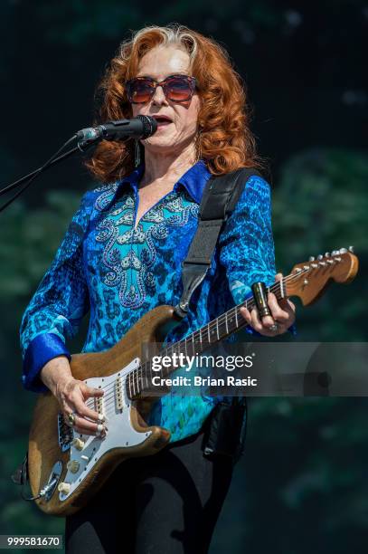 Bonnie Raitt performs on stage at Barclaycard present British Summer Time Hyde Park at Hyde Park on July 15, 2018 in London, England.