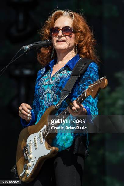 Bonnie Raitt performs on stage at Barclaycard present British Summer Time Hyde Park at Hyde Park on July 15, 2018 in London, England.