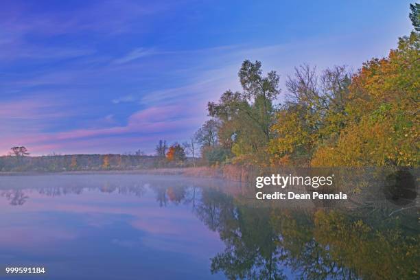 autumn twilight whitford lake - dean stock-fotos und bilder