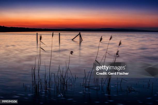 abend am steinhuder meer - fischer stock pictures, royalty-free photos & images