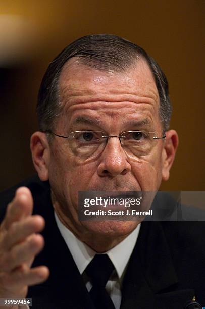 May 18: Joint Chiefs of Staff Chairman Adm. Michael Mullen during the Senate Foreign Relations hearing with Secretary of State Hillary Rodham Clinton...