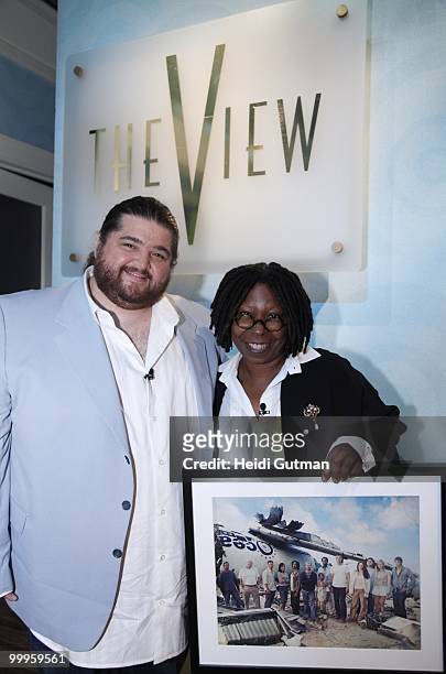 Jorge Garcia presented Whoopi Goldberg with a signed Photograph of the cast of "Lost," when he was a guest on "THE VIEW," Tuesday, May 18, 2010...