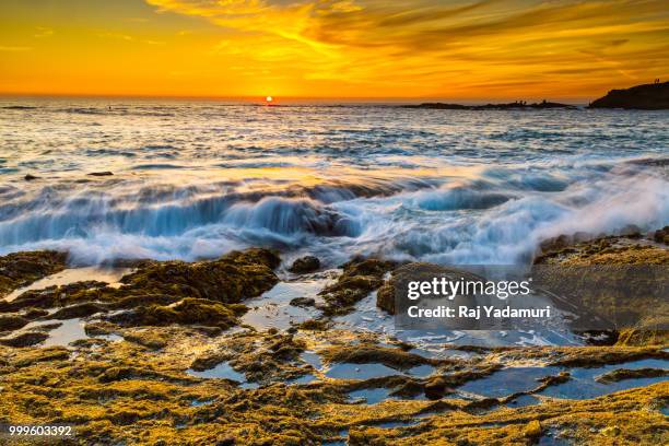 sunset - tides - rocks - raj stock pictures, royalty-free photos & images