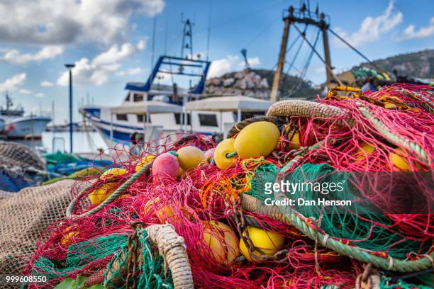 colourful fishing nets - ハイランド諸島 ストックフォトと画像