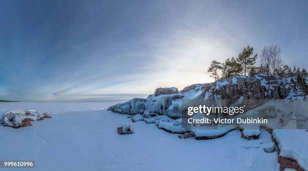 ice age (lake ladoga) - lake ladoga stock pictures, royalty-free photos & images