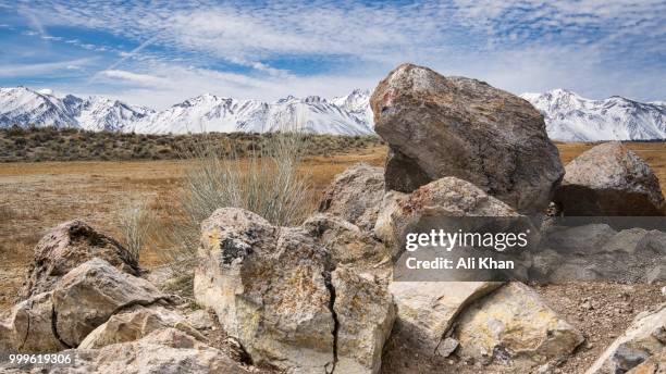 sierra mountains from wild willy's hot springs - sierra stock pictures, royalty-free photos & images