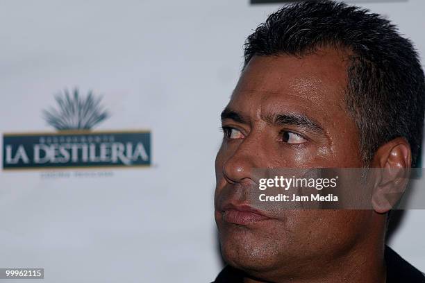 Matias Carrillo during a press conference to announce the bicentennial All-Star game with players of the Mexican baseball league at La Destileria...