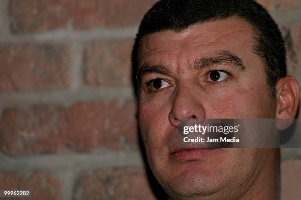 Jose Luis Sandoval during a press conference to announce the bicentennial All-Star game at La Destileria restaurant on May 17, 2010 in Mexico City,...