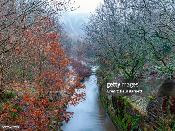 mist over the medlock - medlock photos et images de collection