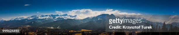 panorama of tatra moutains - krzysztof turek stock pictures, royalty-free photos & images