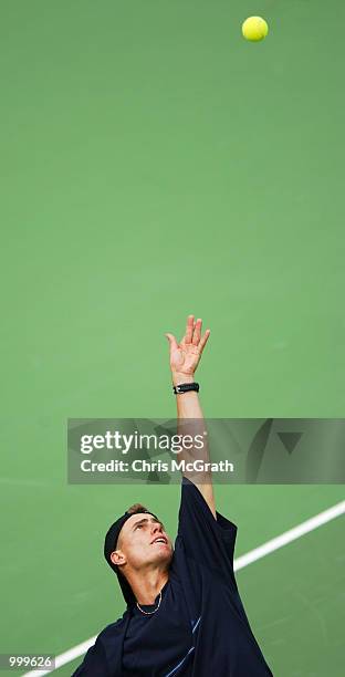 Lleyton Hewitt of Australia in action during Davis Cup training held at the International Tennis Centre, Sydney, Australia. DIGITAL IMAGE Mandatory...