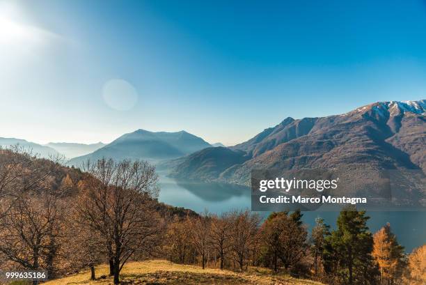 lake como from above dervio - montagna stock pictures, royalty-free photos & images