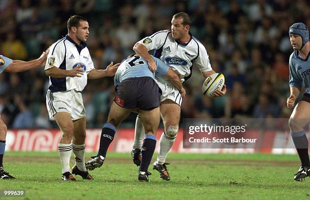 Craig Innes of the Blues in action during the New South Wales Waratahs v Auckland Blues Super 12 rugby match at the Sydney Football Stadium, Sydney...