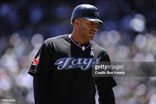 Vernon Wells of the Toronto Blue Jays looks on against the Chicago White Sox on May 9, 2010 at U.S. Cellular Field in Chicago, Illinois. The Blue...