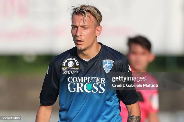Antonino La Gumina of Empoli FC in action during the pre-season frienldy match between Empoli FC and ASD Lampo 1919 on July 14, 2018 in Lamporecchio,...