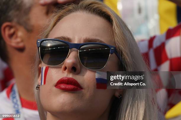 Fan during the 2018 FIFA World Cup Russia Final between France and Croatia at Luzhniki Stadium on July 15, 2018 in Moscow, Russia.