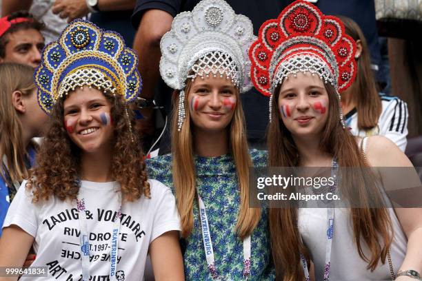 Russian Fans during the 2018 FIFA World Cup Russia Final between France and Croatia at Luzhniki Stadium on July 15, 2018 in Moscow, Russia.