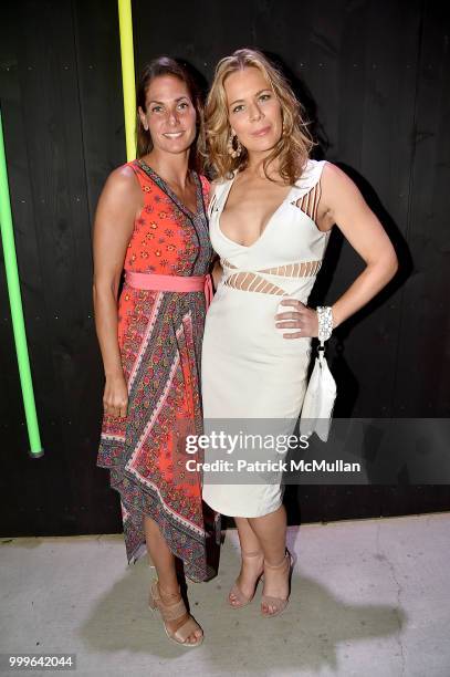 Bianca Mlotok and Erin Gibbs attend the Parrish Art Museum Midsummer Party 2018 at Parrish Art Museum on July 14, 2018 in Water Mill, New York.