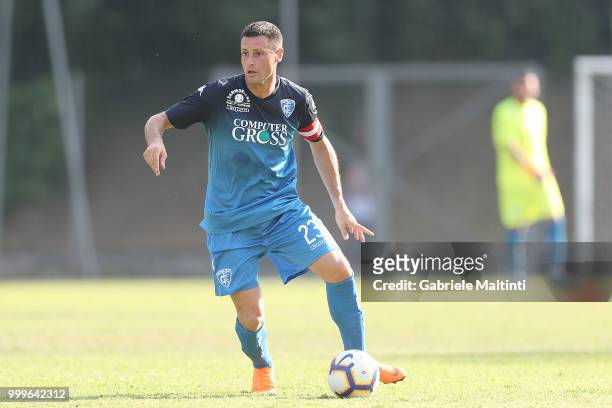 Manuel Pasqual of Empoli FC in action during the pre-season frienldy match between Empoli FC and ASD Lampo 1919 on July 14, 2018 in Lamporecchio,...