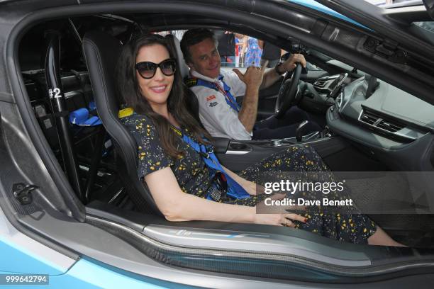 Liv Tyler and Formula E CEO Alejandro Agag attend the Formula E 2018 Qatar Airways New York City E-Prix, the double header season finale of the...