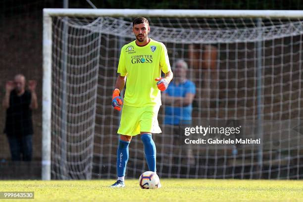 Pietro Terraciano of Empoli FC in action during the pre-season frienldy match between Empoli FC and ASD Lampo 1919 on July 14, 2018 in Lamporecchio,...