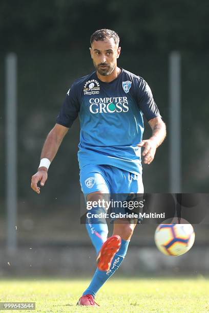 Domenico Maietta of Empoli FC in action during the pre-season frienldy match between Empoli FC and ASD Lampo 1919 on July 14, 2018 in Lamporecchio,...