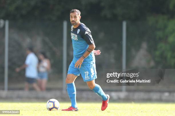 Domenico Maietta of Empoli FC in action during the pre-season frienldy match between Empoli FC and ASD Lampo 1919 on July 14, 2018 in Lamporecchio,...