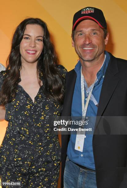 Liv Tyler and Patrick Dempsey attend the Formula E 2018 Qatar Airways New York City E-Prix, the double header season finale of the 2017/18 ABB FIA...