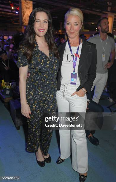 Liv Tyler and Tamara Beckwith attend the Formula E 2018 Qatar Airways New York City E-Prix, the double header season finale of the 2017/18 ABB FIA...