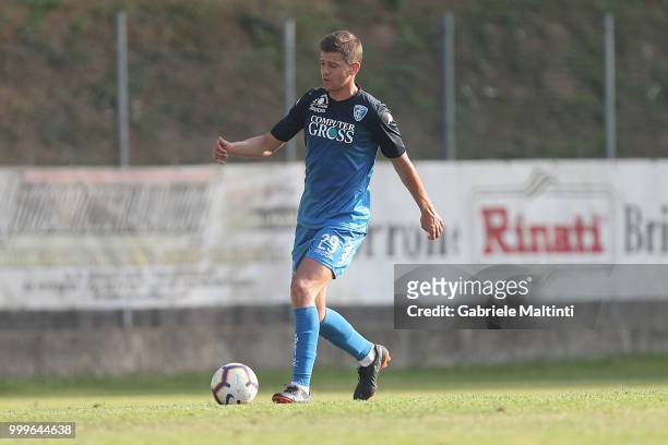 Michal Marcjanik of Empoli Fc in action during the pre-season frienldy match between Empoli FC and ASD Lampo 1919 on July 14, 2018 in Lamporecchio,...