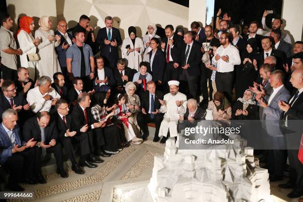 President of Turkey Recep Tayyip Erdogan, his wife Emine Erdogan, Turkish Vice President Fuat Oktay, President of Religious Affairs of Turkey Ali...