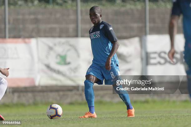Hamed Junior Traore' of Empoli Fc in action during the pre-season frienldy match between Empoli FC and ASD Lampo 1919 on July 14, 2018 in...