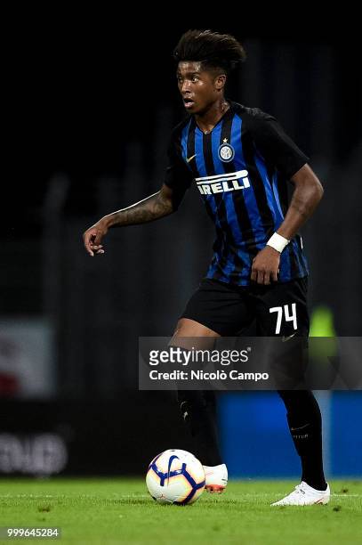 Eddy Anthony Salcedo Mora of FC Internazionale in action during the friendly football match between FC Lugano and FC Internazionale. FC...