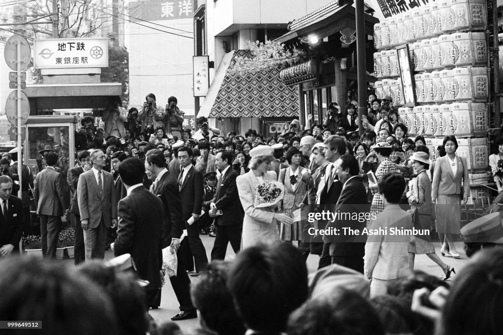 Prince And Princess Of Wales Visit Japan