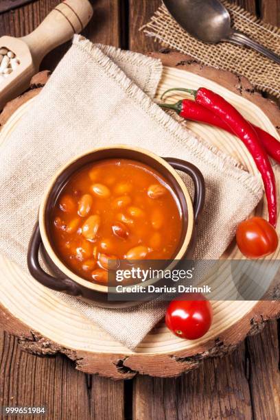 baked beans in tomato sauce - white eggplant stock pictures, royalty-free photos & images