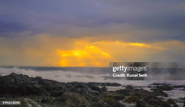 oregon coast sunset - seth stock pictures, royalty-free photos & images