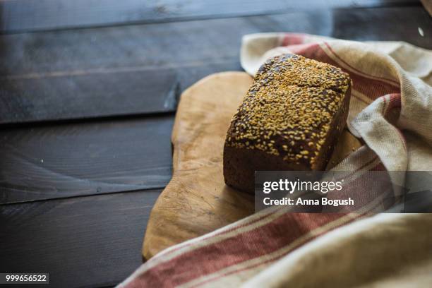 tasty rye homemade bread - tasty stock pictures, royalty-free photos & images
