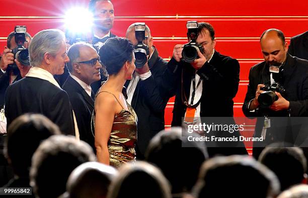 Actress Juliette Binoche attends the "Certified Copy" Premiere at the Palais des Festivals during the 63rd Annual Cannes Film Festival on May 18,...