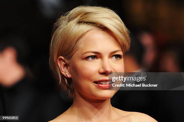 Actress Michelle Williams attends the "Blue Valentine" Premiere at the Palais des Festivals during the 63rd Annual Cannes Film Festival on May 18,...