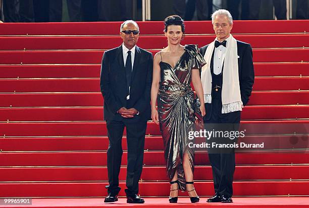 Actress Juliette Binoche attends the "Certified Copy" Premiere at the Palais des Festivals during the 63rd Annual Cannes Film Festival on May 18,...